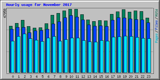 Hourly usage for November 2017