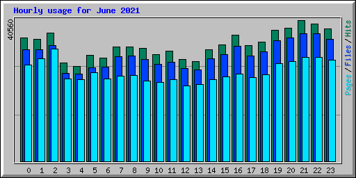 Hourly usage for June 2021