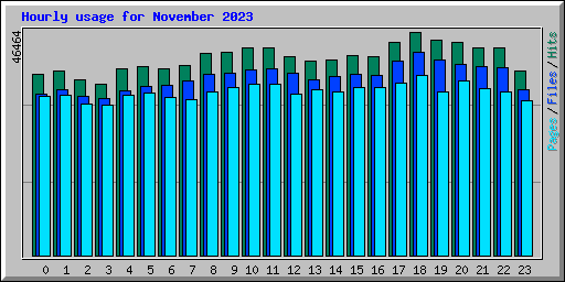 Hourly usage for November 2023