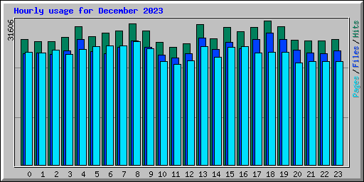 Hourly usage for December 2023