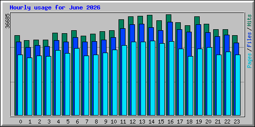 Hourly usage for June 2026